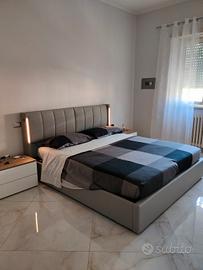 Letto contenitore in ecopelle