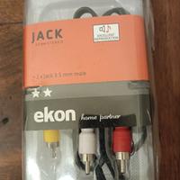 Cavo audio Jack 3,5 mm a 2 RCA maschi - EKON