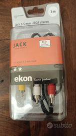 Cavo audio Jack 3,5 mm a 2 RCA maschi - EKON