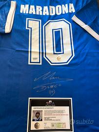 Maglia Maradona Autografata Certificato COA Abbigliamento e Accessori In vendita a Roma