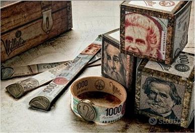 Bracciali commemorativi in pelle Mille Lire Retrò