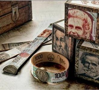 Bracciali commemorativi in pelle Mille Lire Retrò