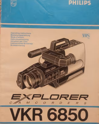 Manuale istruzioni videocamera vintage + faretto