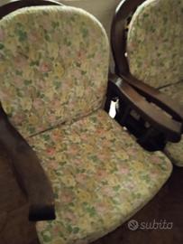 Poltrone due con telaio in legno massello 