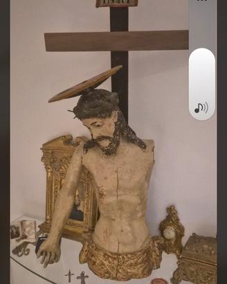 Scultura Lignea Antica Cristo-Arte Sacra XVIII 