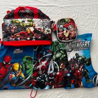 Set Avengers: borsone, borsello, sacche, calza