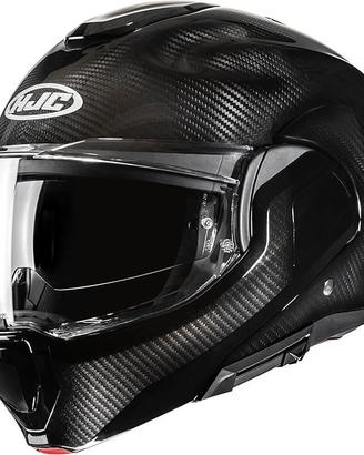 CASCO MODULARE HJC F100 CARBON BLACK