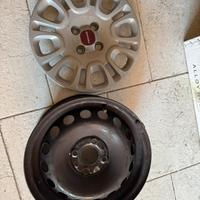4 cerchi in ferro + copricer hi fiat Panda