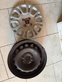 4 cerchi in ferro + copricer hi fiat Panda