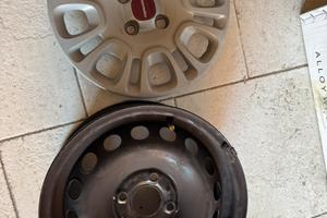 4 cerchi in ferro + copricer hi fiat Panda