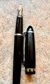 Elegante Penna stilografica Torpedo nera nuova