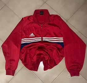 Giacca tuta ADIDAS vintage Y2K rossa/blu - S/M
