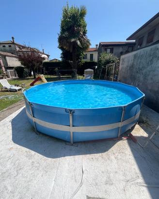 Piscina fuori terra diametro 4,00 metri.