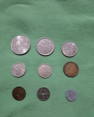 Set da 9 pesetas Francisco Franco