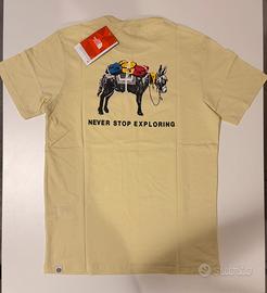 T-shirt The North Face Gialla con Asino - Tg M