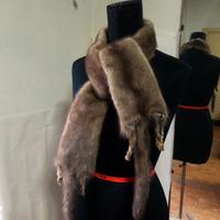 Raffinata sciarpa vintage di autentico visone