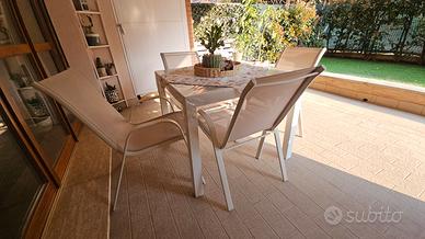 4 sedie con braccioli da esterno giardino