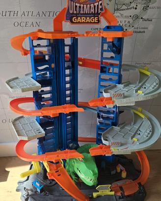 Hot Wheels Parcheggio City Megacity con t-rex