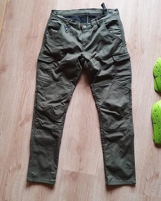 Pantaloni jeans cargo Hevik tg. 34 uomo verdi