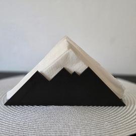 Porta tovaglioli Bar Cucina effetto montagna in 3D