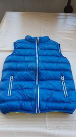 Giubbino smanicato blu con interno giallo bambini