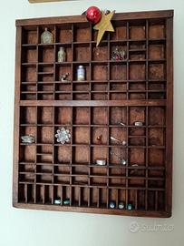 Cassetto da tipografo originale  in legno masselo