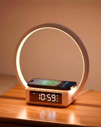 lampada con ricaricatore wireless 
