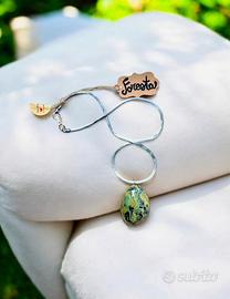 Collana con Pietra Naturale Minerale “Foresta”