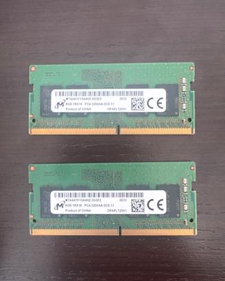 Coppia memoria ram da 16gb 2 moduli da 8gb
