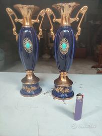 coppia vasi ornamentali di faenza in ceramica/ por