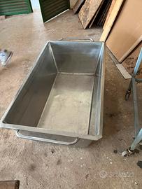 2 vasche in acciaio inox
