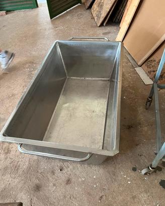 2 vasche in acciaio inox