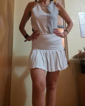 Minigonna, gonna bianca con fascia elastica tg U