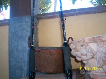 coppia canne traina con mul.shimano
