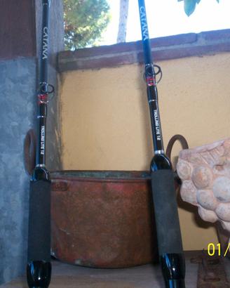 coppia canne traina con mul.