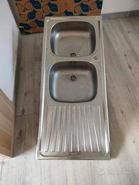 Lavello acciao inox doppio