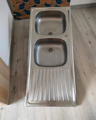 Lavello acciao inox doppio