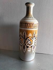 vaso in Ceramica Siciliana firmato. Dipinto a mano