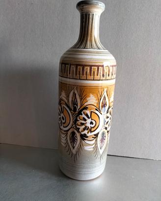 vaso in Ceramica Siciliana firmato. Dipinto a mano