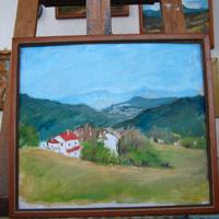 Quadro ad olio su compensato 30X35 Paesaggio