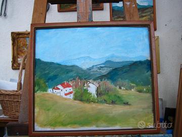 Quadro ad olio su compensato 30X35 Paesaggio