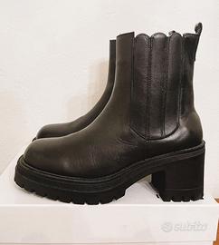 Stivaletti "Beatles" pelle nera CAFÉ NOIR n. 38