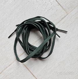 Coppia di lacci di scarpe piatti verdone