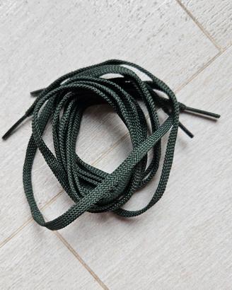 Coppia di lacci di scarpe piatti verdone