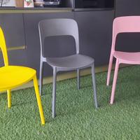 Sedie in metacrilato colorate (gialle,rosa,grigie)