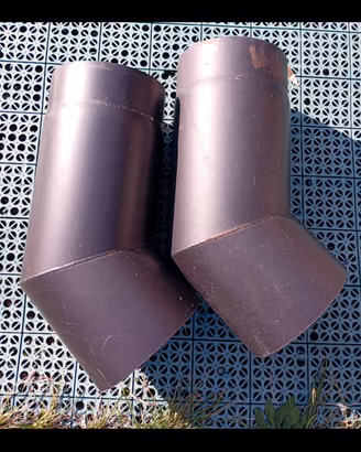 tubi stufa legna 45 gradi acciaio pesante D150