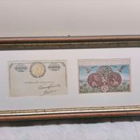 QUADRO CON CARTOLINA DI VITTORIO EMANUELE