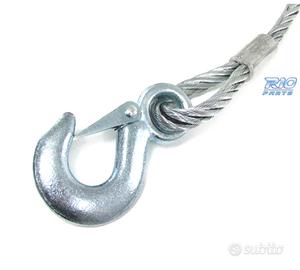 CAVO D'ACCIAIO RIMORCHIO CON DOPPIO GANCIO