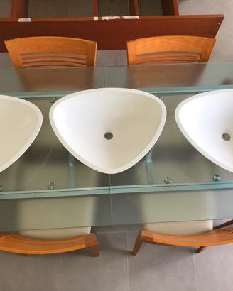 Lavandini per appoggio in corian.