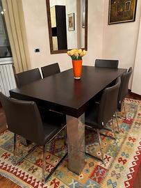 Tavolo Legno rovere moro con sedie “Presotto”